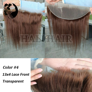 Extensiones humanas Remy rectas vietnamitas de alta calidad de 100g, cierre Frontal de onda corporal de 13x4, súper teñido con doble dibujo, todos los colores - Product Image 5