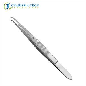 Premium Perry Dressing Forceps Serrated Stainless Steel Dental Tweezers for Precision Handling Serrated Tips Cotton <b>Roll</b> Pliers - Product Image 1
