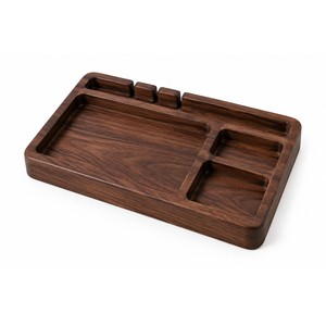 Plateau de rangement pour câbles en noyer, vente en gros |   Organisateur en bois artisanal - Product Image 1
