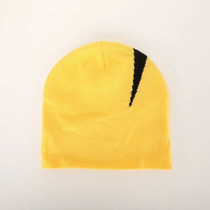Wholesale Custom Big Mea Culpa Y2K All Over Logo Print No Cuff Jacquard Bonnet Knit Winter <b>Hat</b> Beanie Cap - Product Image 3