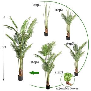 Albero Artificiale in Plastica Verde FCH 4FT, Albero di Palma Simulato con 12 Foglie - Product Image 2