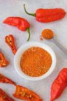 Poudre de piment rouge séché, naturel, non transformé, sans additifs, fabrication sous contrat, emballage personnalisé, Inde