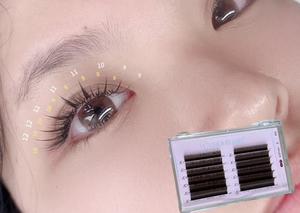 UNIQUE LASH Choco Brown Couleur PBT Extensions de Cils Faits à la Main Mat Plateaux de Cils Plats Coréens Designer Pro Salon Aspect Naturel Foncé - Product Image 2