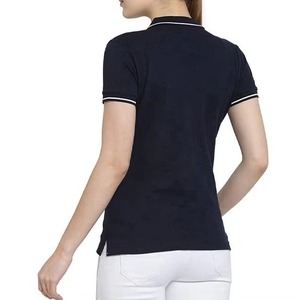 Camiseta Polo para Mujer, Colores Personalizados, Manga Corta, Color Sólido, Informal, Tejida, 100% Algodón, Corte Regular, Cuello con Ribete Blanco - Product Image 5