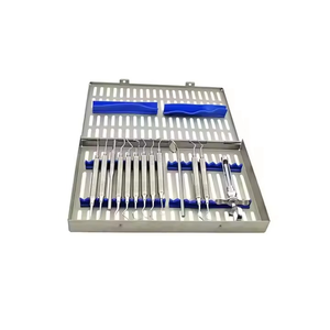 ชุดเครื่องมือคอมโพสิตทางทันตกรรมระดับพรีเมียม DENTRIC IMPLANTS ชุดเครื่องมือผ่าตัดทำจากเหล็กกล้าไร้สนิมเกรดศัลยกรรม พร้อมกล่องฆ่าเชื้อสำหรับงานบูรณะฟัน - Product Image 1