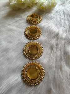 เชิงเทียนไข่มุกทำมือสำหรับตกแต่งโต๊ะงานแต่งงาน |   แท่นวางโคมไฟพูจา |   ของขวัญตกแต่งบ้านสำหรับเทศกาลดีวาลีและงานเฉลิมฉลอง - Product Image 5