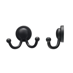 Porte-manteau mural robuste en métal industriel élégant à double crochet pour garage - Product Image 3