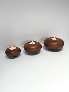 Nordic Style Wooden Candle <b>Stand</b> for <b>Tea</b> Lights Round Natural Finish Holder for Wedding and Home Decoration - Product Image 6