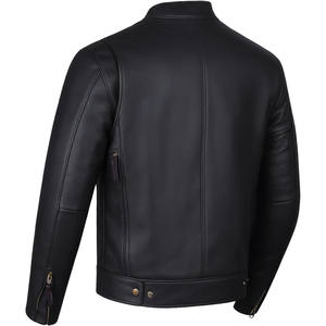 เสื้อแจ็คเก็ตมอเตอร์ไซค์แบบยูนิเซ็กซ์ พรีเมียม หนังบัฟฟาโล พร้อมช่องใส่ของอเนกประสงค์ สำหรับขี่มอเตอร์ไซค์ครุยเซอร์ ขี่มอเตอร์ไซค์ในฤดูหนาว และมอเตอร์ครอส - Product Image 4