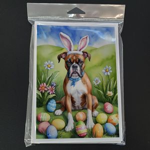 Whimsical A7 Size 5x7 Boxer <b>Easter</b> Egg Hunt Blank Note <b>Cards</b> <b>Pack</b> of 8 with Envelopes for Greetings - Product Image 3
