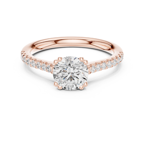 Anillo de Compromiso Clásico Aries Jewel para Mujer, con Diamante Cultivado en Laboratorio de 1 Quilate, Corte Clásico, Oro de 14K, Certificado IGI, para Aniversario o Boda - Product Image 1