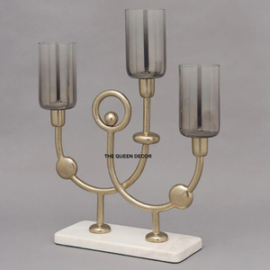 Porte-bougie en métal moderne, style nordique, lanterne pour bougies chauffe-plat, décoration d'intérieur, salon, centre de table de mariage - Product Image 6