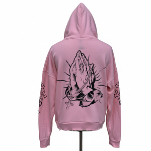 Custom High Quality screen Printed Unisex Polyester / Cotton Oversized <b>dropped</b> shoulder men Hoodie 100%cotton fleece 450gsm - Product Image 2