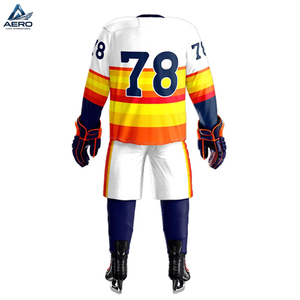 Uniforme de Hockey sobre Hielo 2026, Totalmente Transpirable y Duradero, Diseño Clásico con Rayas y Estrellas, Calidad Premium, Servicio OEM ODM - Product Image 6