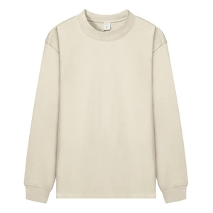 Suéter de Cuello Redondo de Manga Larga para Hombre, Color Sólido, 100% Algodón, Tejido de Punto, para Otoño - Product Image 1