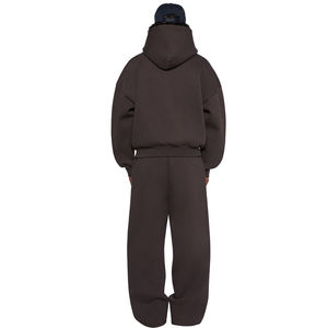 Ensemble de survêtement unisexe personnalisé en polaire respirante à séchage rapide, avec sweat à capuche et pantalon de jogging, en polyester et coton, idéal pour l'hiver - Product Image 3
