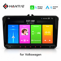 HANTUE Autoradio Android 9 pouces avec GPS, écran tactile, lecteur multimédia, radio DSP/Carplay 2DIN, unité principale Android Carplay