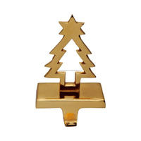Support de chaussette de Noël en argent gravé avec base en marbre, objet décoratif portable pour table de salon