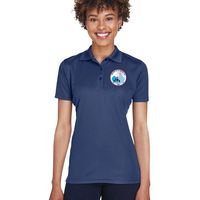 Polo brodé bleu marine pour jeunes avec logo écusson Jack and Jill, manches courtes, col classique, coupe régulière, tenue décontractée de golf