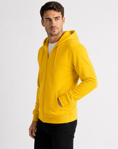 Mens lightweight zip hoodie offering a clean fit breathable softness and easy layering for year round casual everyday comfort - Product Image 4