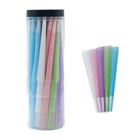 Cônes à rouler personnalisés en gros, colorés, taille King Size, paquets de 50, 100, 1000, en papier de riz à combustion lente avec filtres.