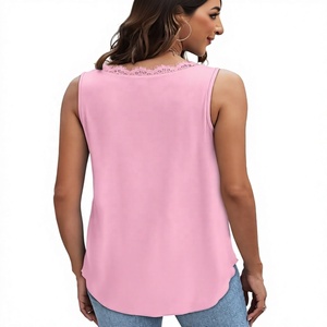 Camiseta sin mangas con cuello en V para mujer, talla grande, informal, de secado rápido, transpirable, ecológica, antipilling y antiencogimiento, Ever Glow Summer - Product Image 2
