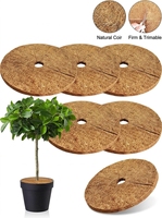 Tapis de protection d'arbres moderne et écologique en fibres de coco, anneau de paillis 100% naturel en coco coir, diamètre 50 cm, pour jardinage durable