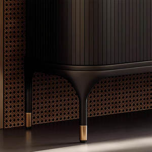 ตู้เก็บของแบบย้อนยุคพร้อมประตูสานหวายคอลเลกชันเฟอร์นิเจอร์วินเทจ - Product Image 4