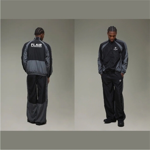 ชุดวอร์มมีฮู้ดโอเวอร์ไซส์ผู้ชายมีสีดำและสีเทา - Product Image 3