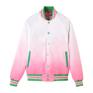 Blouson Bomber Grec Personnalisé en Satin pour Femme et Homme – Veste Décontractée Printemps pour Sororité et Fraternité – Brodé, Coupe-Vent et Imperméable - Product Image 3