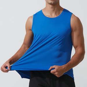 Custom Color Men Spandex Polyester Muscle Sports Gym Quick Dry Tank <b>Tops</b> Sleeveless Gym Singlet <b>Tops</b> - Product Image 3
