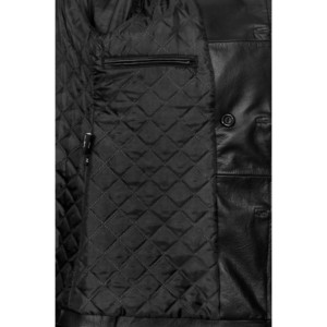 Custom 100% <b>Mens</b> Genuine Cowhide Leather Pea <b>Coat</b> <b>Double</b> <b>Breasted</b> <b>Coat</b> Classic Lapel Collar Thick Leather Dr-Who German <b>Coat</b> - Product Image 4