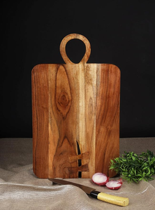 Planche à découper rectangulaire en bois d'acacia et mangue, faite à la main, très appréciée, épaisseur 1,5 cm, écologique, compatible lave-vaisselle, décoration de cuisine - Product Image 5