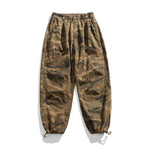 Pantalones Harem Negros Ligeros para Hombre, Cintura Elástica con Cordón, Pantalones Cargo con Múltiples Bolsillos, Corte Holgado Informal, Antiestáticos - Product Image 5
