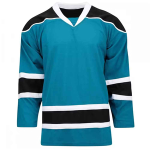 Maillots de hockey sur glace 100 % polyester respirants, imprimés, personnalisables (couleur et logo), haute qualité, vente chaude - Product Image 4