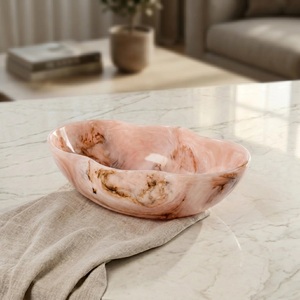 Bol de service ovale en résine, fait main, décoratif, pour la maison, l'hôtel, le restaurant, vente en gros, OEM - Product Image 4
