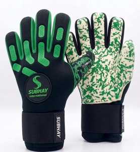 ถุงมือผู้รักษาประตูฟุตบอลซับเฮย์สีเขียวสีดำแบบเต็มนิ้วกันลื่นสายรัดข้อมือแบบปรับได้อุปกรณ์ป้องกันกีฬา - Product Image 1