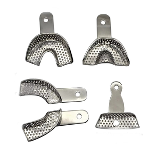 Plateaux d'empreinte dentaire partielle anti-reflux Azicon - Plateaux d'empreinte sectionnels oraux en acier inoxydable autoclavables - Product Image 1