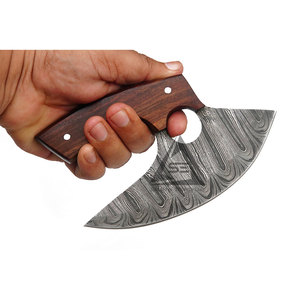 Professional Latest Design Pizza Cutting <b>Axe</b> with Damascus Steel Blade and <b>Wood</b> Handle Light Weight Customizable - Product Image 4