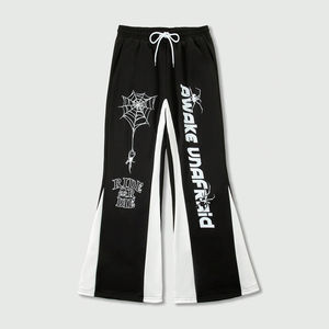 Pantalones de hombre personalizados, ligeros, casuales, de pierna ancha, ecológicos, transpirables, de felpa francesa, de doble cintura, rectos, lavados y acampanados - Product Image 1