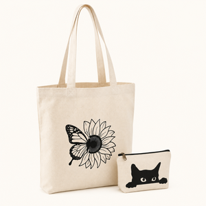 Custom Printed Cotton <b>Canvas</b> <b>Tote</b> Bag Cartoon Giraffe Print Pattern Reusable Shopping Carry Bag Wholesale Promotional Fashion - Product Image 2