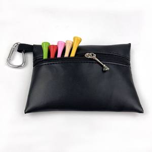 Sac de rangement pour tees de golf en cuir PU, sac banane 15*11.3cm, fermeture éclair étanche, pochette portable pour tees de golf – Grande Vente - Product Image 5