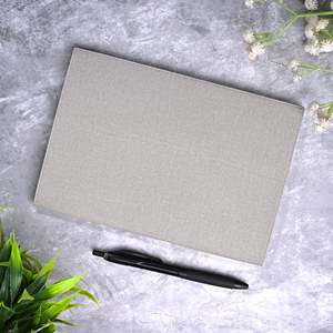 Cuaderno/Diario Hecho a Mano con Cubierta de Rexine Gris Reciclado de 6x8 Pulgadas - Product Image 2