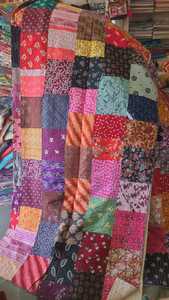 Indian Handmade Vintage Kantha <b>Quilt</b> Patchwork <b>Bedspread</b> Reversible Eco-Friendly Washable Silk Cotton for Home & Hotel - Product Image 5