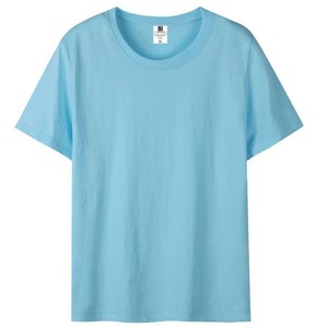 เสื้อยืดเปล่าสีพื้นพิมพ์ลายแขนสั้นลำลองผ้าฝ้าย 100% 220gsm สกรีนโลโก้ตามสั่งขายส่งสำหรับทุกเพศ - Product Image 6