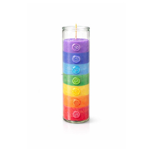 Custom Rainbow 7 Chakra Pillar Prayer <b>Candle</b> Jar <b>Bulk</b> Sourcing for Rituals & Spiritual Decor - Product Image 5