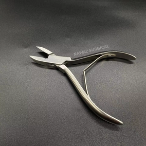 Coupe-ongles en acier inoxydable de 12 cm avec double ressort, lame droite, coupe-cuticules pour manucure et pédicure, instruments de podologie - Product Image 1