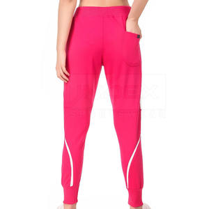 Pantalon Harem Rose Femme en Tricot Spandex Longueur Cheville avec Cordon de Serrage Taille Décontractée Coupe Ample Couleur Unie Bande Latérale Style Printemps - Product Image 3
