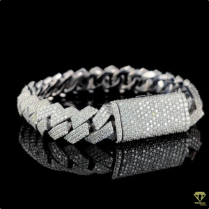 Bracelet à maillons cubains glacés pour homme Diamant Moissanite en argent sterling 925 Bijoux de style Hip Hop Miami - Product Image 5