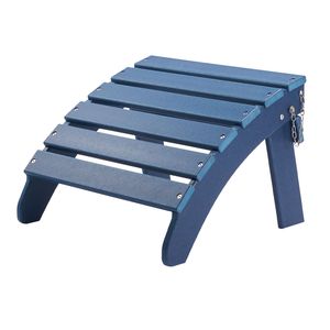 Set di 2 Pouf Adirondack 47,5L X 48,1L X 35,1H Pollici in Plastica HDPE Pieghevole Resistente alle Intemperie per Arredamento da Giardino - Product Image 1